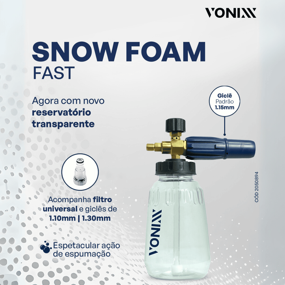 Snow Foam Fast Transparente Canhão De Espuma 1L - Imagem 2